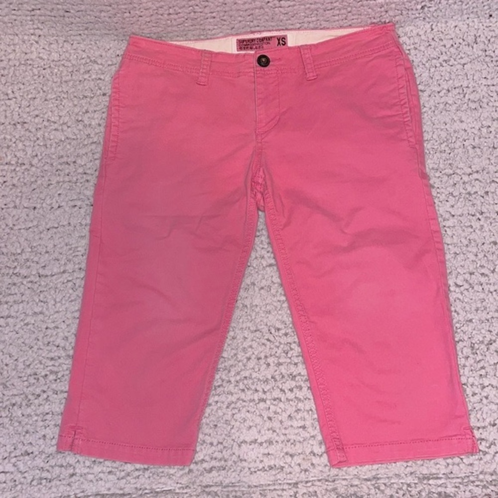 Superdry Company Commodity Pink Chino Capri, XS